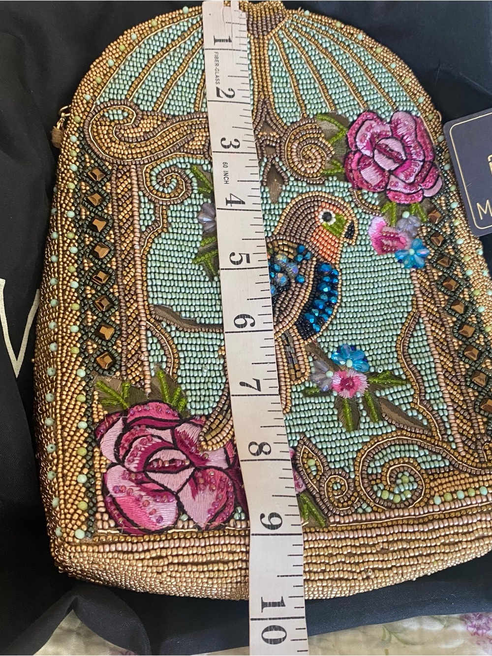 Mary Frances Pretty Parrot Beaded Crossbody Bag - Picture 14 of 15